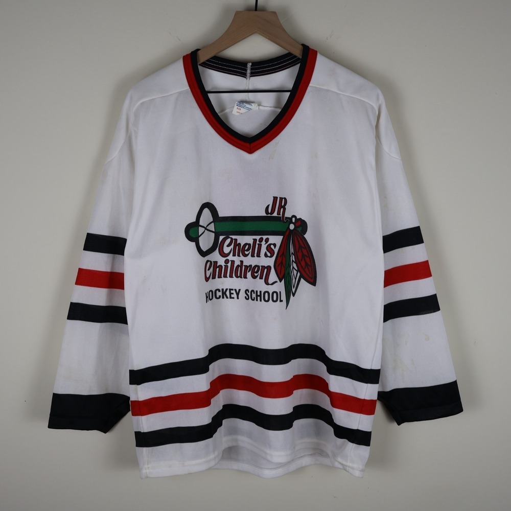 Vintage Chris Chelios Signed‎ Cheli's Children Hockey School CCM Jersey Medium